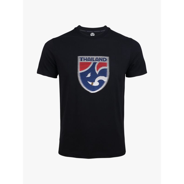WARRIX ของแท้ เสื้อยืด ฟุตบอลทีมชาติไทย T-Shirt Thailand Football Nation คอตตอน 100 % เสื้อเชียร์ สีดำ ของใหม่ป้ายห้อย