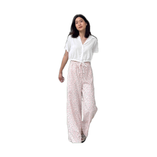 โปรโมชั่น : กางเกงยางยืดลายดอกไม้ lily pants