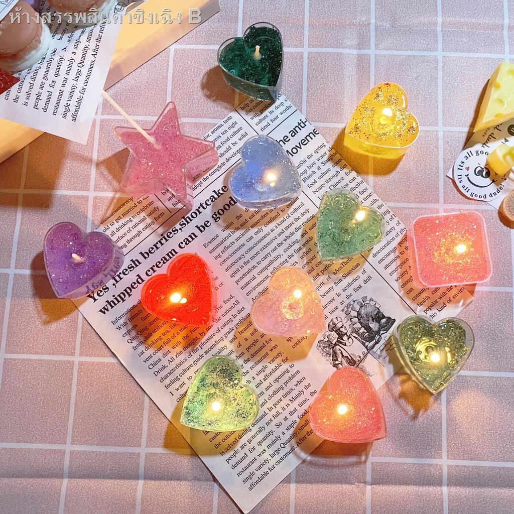 ♘❡เทียนเจล (สุ่มกลิ่น) เทียนหอมน่ารัก heart candle Gel Candle aroma candle scented candle