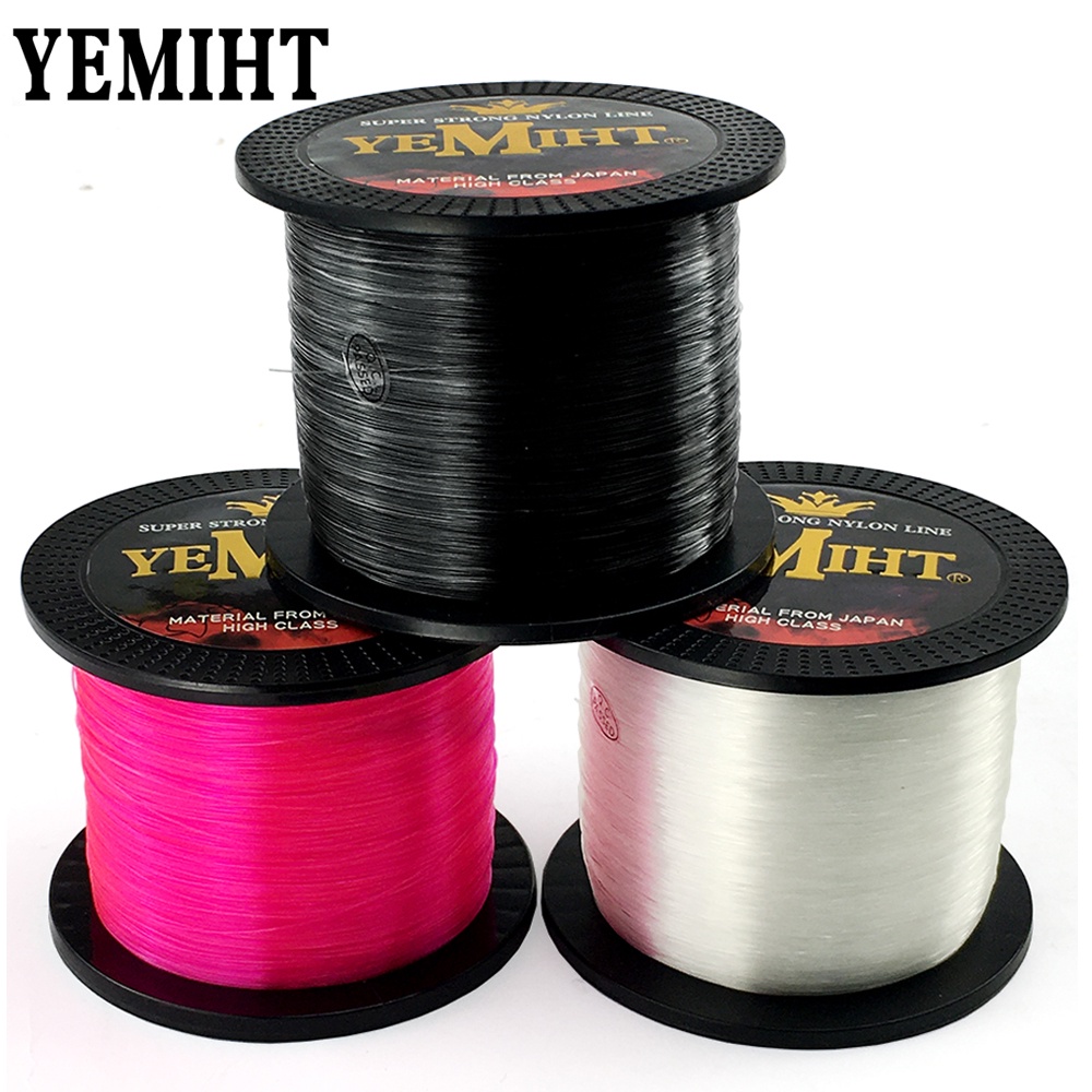 PE Line Tali Mancing YEMIHT 3.5-28.6LB Super strong 1000m 500m สายตกปลาญี่ปุ่น monofilament สายตกปลา