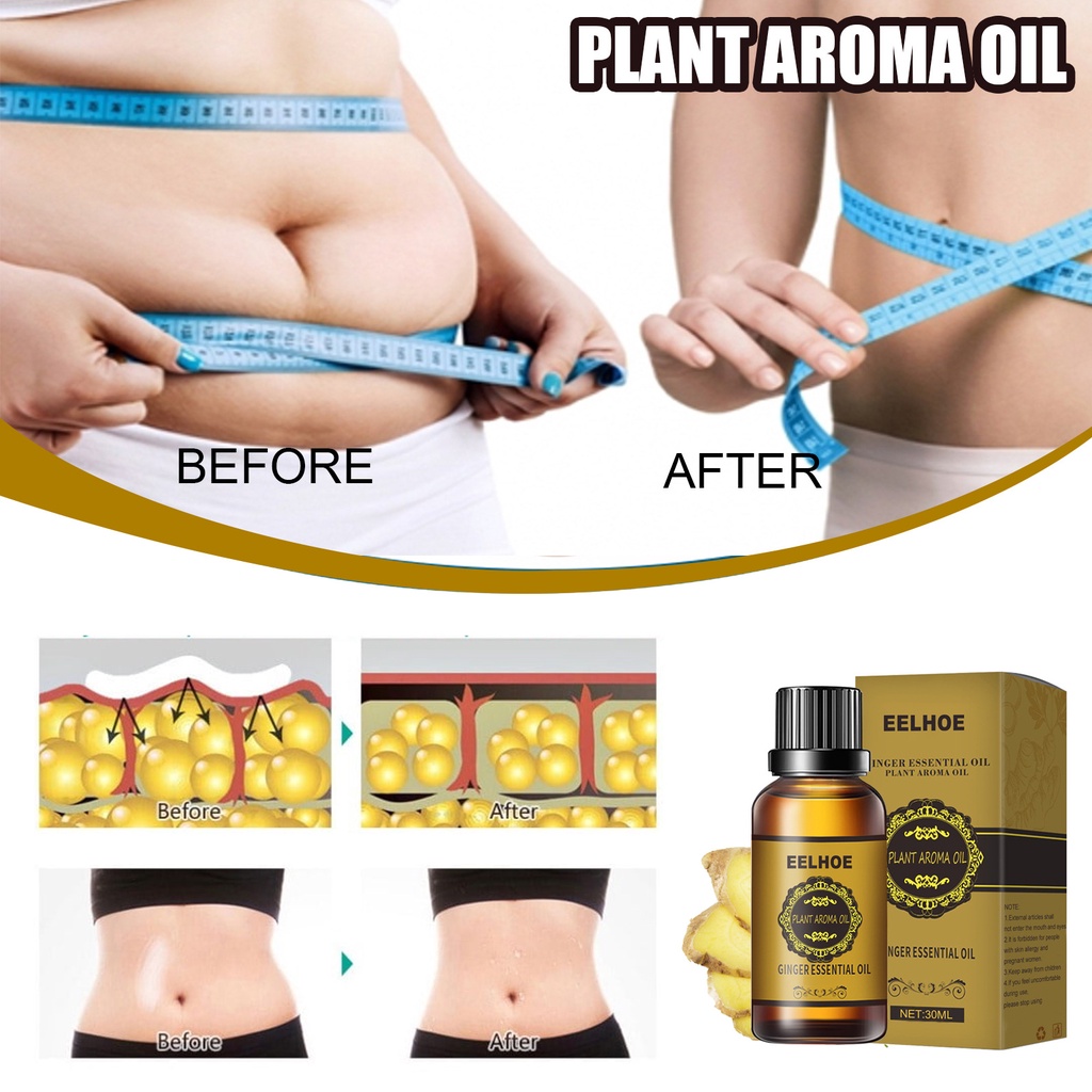Ginger oil, fat belly massage, lymphatic drainage, natural ginger oil, help burn fat