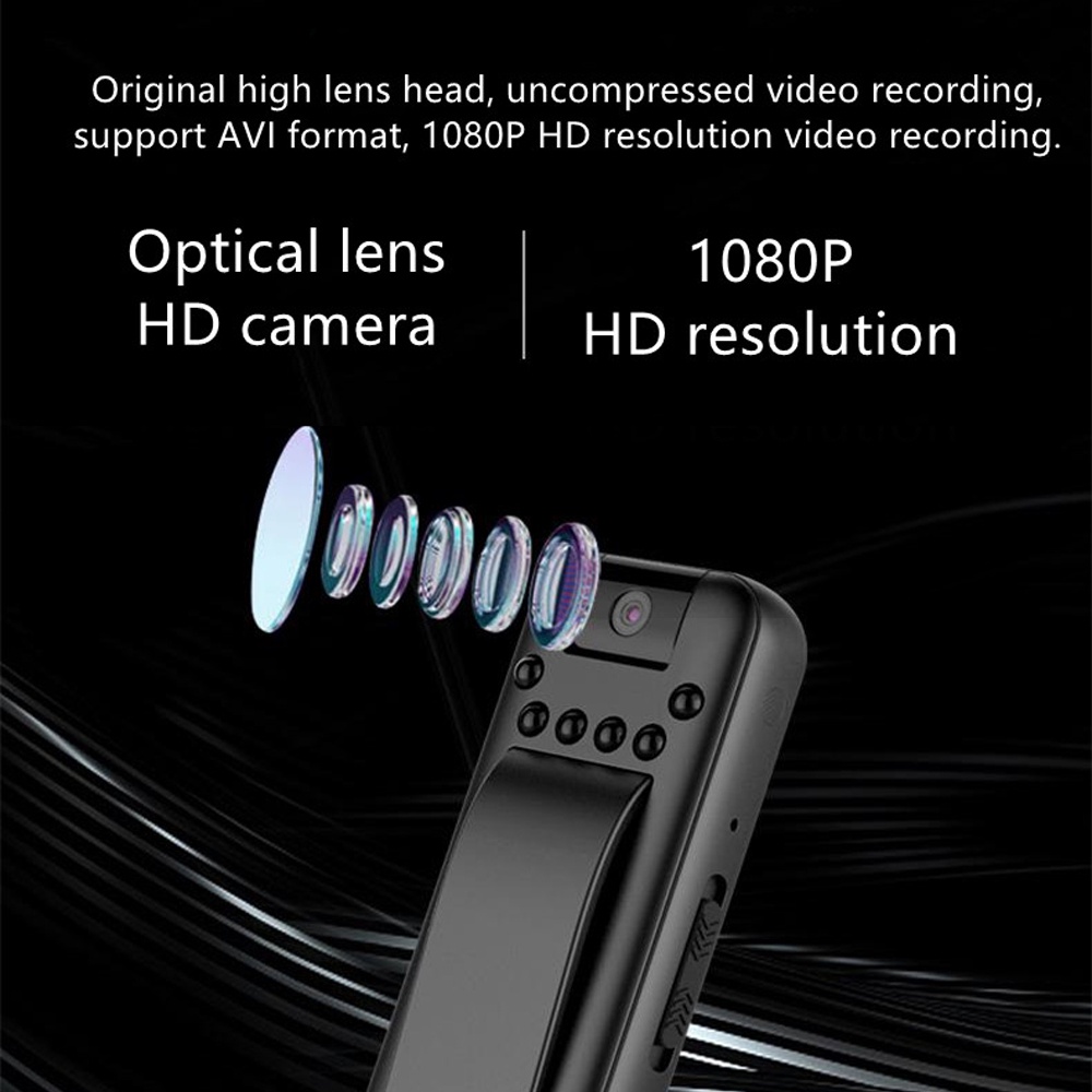 Foriot 1080P HD กล ้ องวิดีโอ DVR Night Cam Mini Police Body กล ้ อง 180° เลนหมุน
