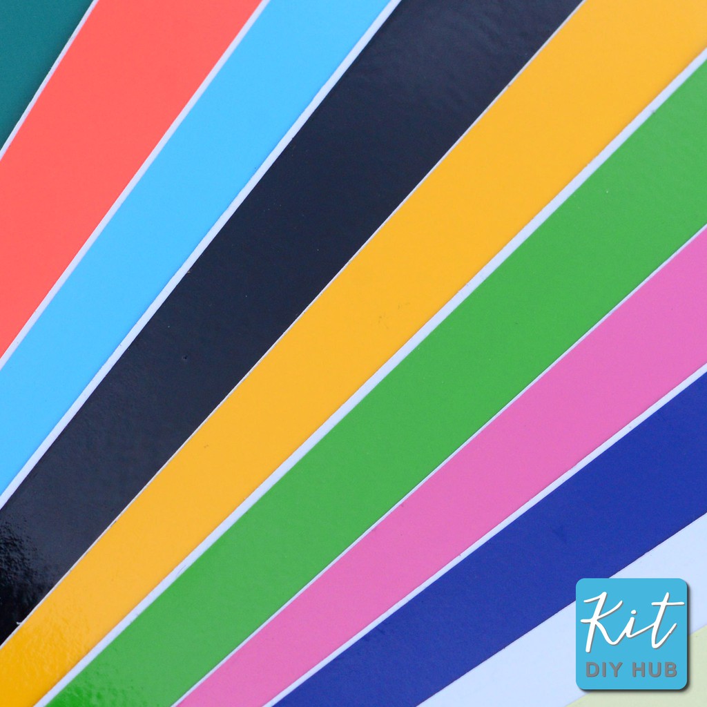 สติ๊กเกอร์ PVC แผ่นใหญ่ สีธรรมดา แพ็คละ5แผ่น Color PVC Sticker 5 sheets