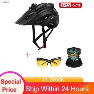 หมวกกันน็อคจักรยานเสือภูเขา⊙◐RNOX หมวกกันน็อคจักรยาน Intergrally molded Cycling Crash Helmet Mountain Road Bike Helmet V