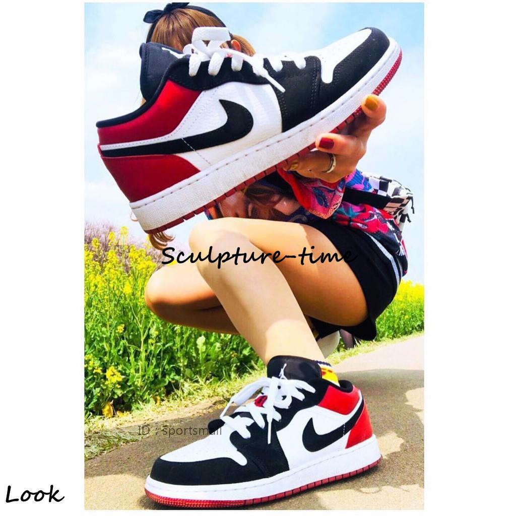 Nike Jordan 1 Low Black Toe ถ กท ส ด พร อมโปรโมช น ธ ค Biggo เช คราคาง ายๆ