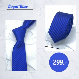 เนคไทสีน้ำเงินขนาด2นิ้ว - 2" Royal Blue tie