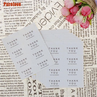 ( Purelove ) สติกเกอร์ฉลาก Thank You 80 ชิ้น / 10 แผ่นสําหรับติดของขวัญ