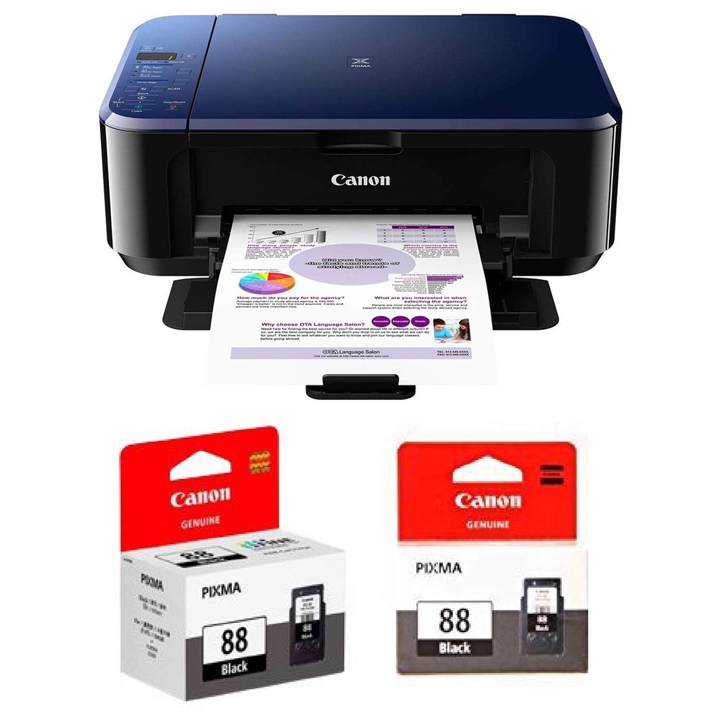 เครื่องปริ้นเตอร์ Canon Pixma รุ่น MP287/CANON E470PRINTSCAN COPY เครื่องใหม่พร้อมตลับหมึกใหม่และแท้