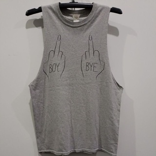 เสื้อยืดมือสองแขนตัด Usa BOY, BYE. Beyoncé Size M.อก19.5/ยาว27