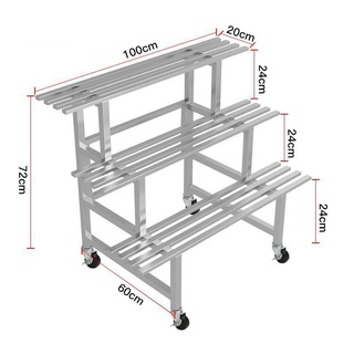 ชั้นวางต้นไม้ แถม ล้อ ชั้นไม้วางของ ขาตั้งกระถางต้นไม้ ชั้นวางกระถางต้นไม้  กระถางต้นไม้ชั้นวางต้นไม้ กระถางต้นไม้พลาสติ