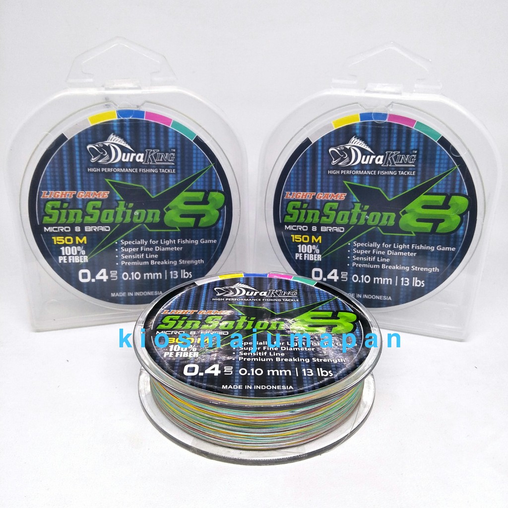DURAKING SINGATION PE Rope x8 0.4 0.6 0.8 150M 300M - สายตกปลา Duraking