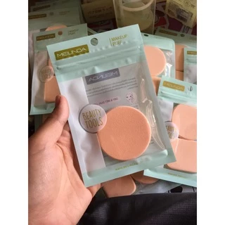 MEILINDA Dual Soft Powder Puff พัฟแต่งหน้า รุ่น แพ็คเดียว หรือคู่ เหลี่ยม กลม
