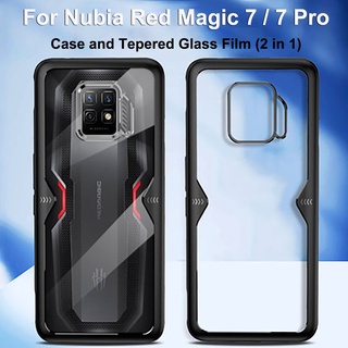 เคสโทรศัพท์มือถือ PC TPU แข็ง กันกระแทก พร้อมฟิล์มกระจก สําหรับ Red Magic 7 Pro NX709J 7 Pro 7 NX679J