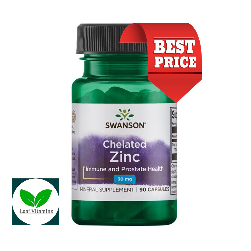 Swanson Ultra Albion Chelated Zinc Glycinate 30 mg / 90 Caps Shopee