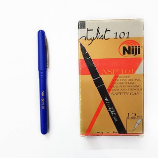 ปากกาหมึกซึมตัดเส้นNIJI NSP101 0.78มม. (หมึกน้ำเงิน,แดง)