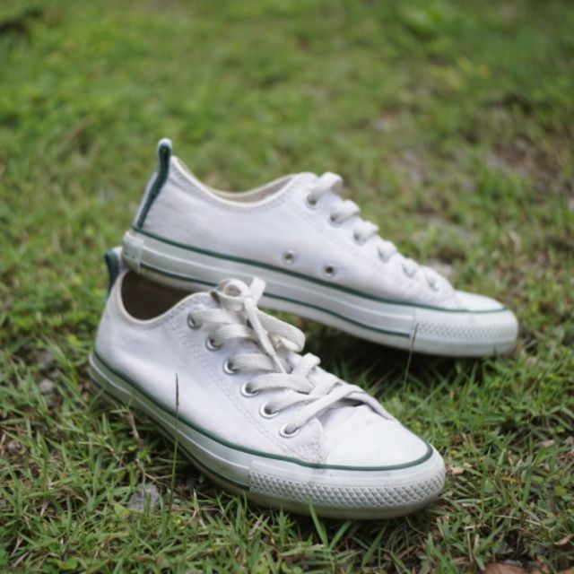 [มือสอง] รองเท้า converse All star june OX white/green ของแท้ 100%