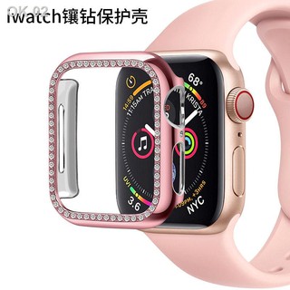 เคสแอปเปิ้ลแอปเปิ้ลวอทช์ iwatch5 / 4/3/2/1 รุ่นนาฬิกาแขนป้องกันป้องกันการหล่นซิลิโคนไดมอนด์