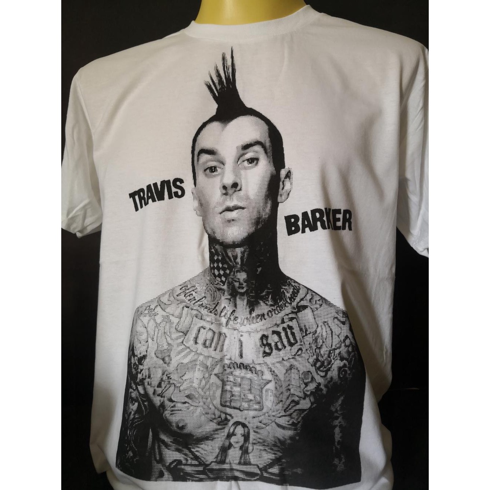 เสื้อวงนำเข้า Travis Barker Blink-182 Transplants Rap Punk Rock Chicano Mexican Gangster Style Vinta