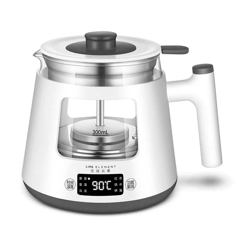 กาชงชา ไฟฟ้า มีตัวกรองชาเเละที่พักกา กาต้มน้ำไฟฟ้า 800ml กาต้มอเนกประสงค์ Electric Kettle สีขาว หม้อต้มน้ำชาไฟฟ้า