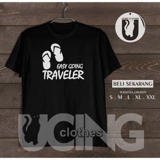 เสื้อยืด พิมพ์ลาย Easy Going Traveler เหมาะกับเดินป่ากลางแจ้ง