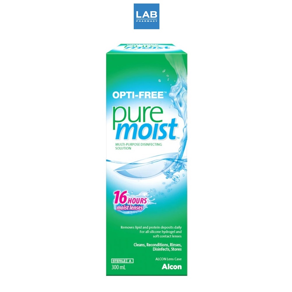 OPTI-FREE PureMoist 300 ml. - อัลคอน ออพติ-ฟรี เพียวมอยซ์ น้ำยาล้างคอนแทคเลนส์ 1 ขวด บรรจุ 300 มล.
