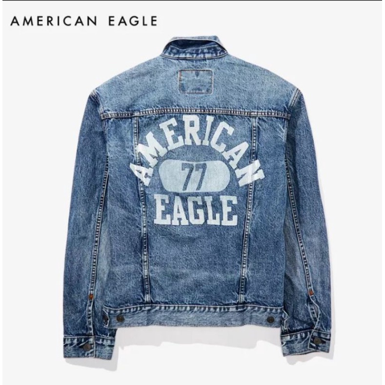 American eagle Denim jacket MHJ 010-1606-1433 เสื้อแจ็คเก็ตยีนส์ แบรนด์แท้100% ราคา 3,290฿