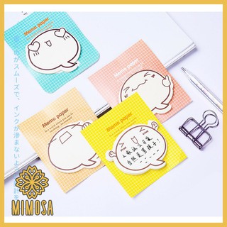 MIMOSA (1 ชิ้น) กระดาษโน๊ต emote  คละแบบ โพสอิท post-it Sticky note 9*7.5 cm