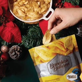 [ยกลัง 12 ซอง] Bangkok Banana กล้วยหอมกรอบขนาด 70 กรัม รสดั้งเดิม Banana Chips Original Flavor
