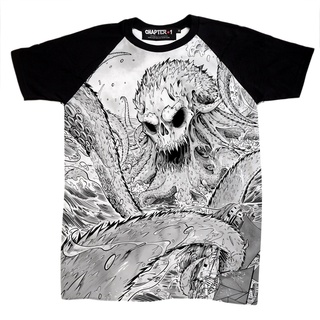 เสื้อยืด แขนสั้น แชปเตอร์วัน ยามิ ลาย คราเคน ผ้านิ่ม / Kraken The Giant Squid Yami Chapter One T-shirt