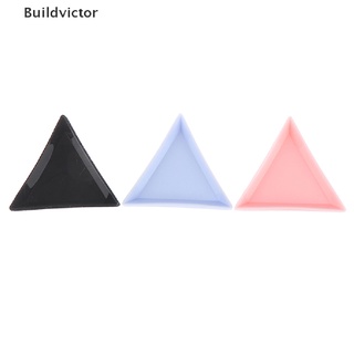 【Buildvictor】ถาดวางพลอยเทียม ทรงสามเหลี่ยม สําหรับตกแต่งเล็บ DIY 5 ชิ้น