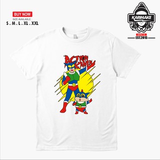 เสื้อยืดผ้าฝ้ายพิมพ์ลายแฟชั่น เสื้อยืด พิมพ์ลายอนิเมะ CRAYON SHINCHAN ACTION KAMEN สําหรับผู้ชาย