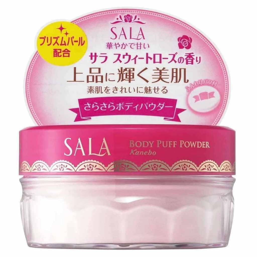 Pre. Kenebo Sala Body Puff Powder Prism Pearl, Saraswheat Rose Scentแป้งทาตัว สูตรคอลลาเจนผสม UV หอม