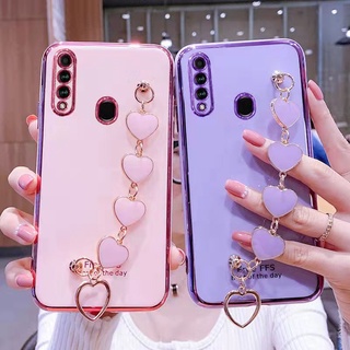 เคส oppo A31 (2020) เคสชุบไฟฟ้า สร้อยข้อมือ ความรัก