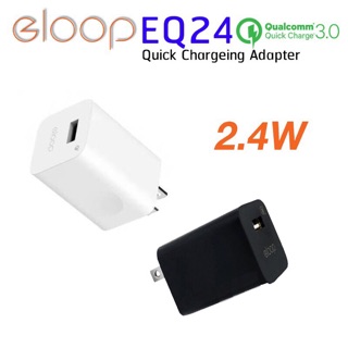 หัวชาร์จ Eloop EQ-24BUS 24W Qualcomm Quick Charge 3.0 (สีขาว/สีดำ)