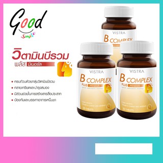 (Set 3 ขวด) VISTRA B COMPLEX PLUS MINERALS 30 เม็ด (921368)