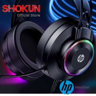 หูฟัง HP Gaming headset with USB audio jack * ลาโพงขนาด 50มม.ความต้านทานลาโพง 22โอมห์* USB RGB Light. Volume Control