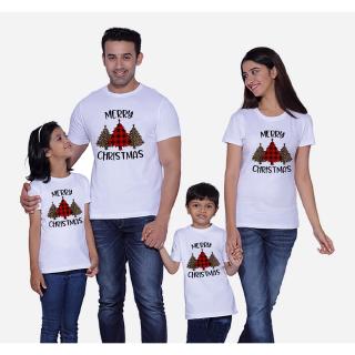 1PCS Merry Christmas Mommy Dad and Children Tshirt Family Matching Clothes Christmas Tee Shirts 471