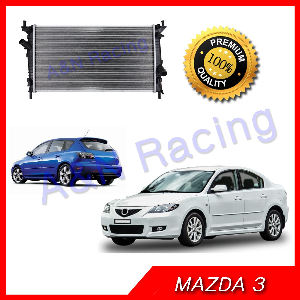 หม้อน้ำ รถยนต์ มาสด้า3 เครื่อง 1.6 และ 2.0 ปี 2003-2009 (BK) Mazda3 1.6 engine Auto โฉมแรก