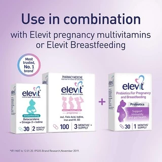 Elevit Probiotics Pregnancy and Breastfeeding โปรไบโอติกสำหรับคุณแม่ตั้งครรภ์ และให้นมบุตร 30 เม็ด