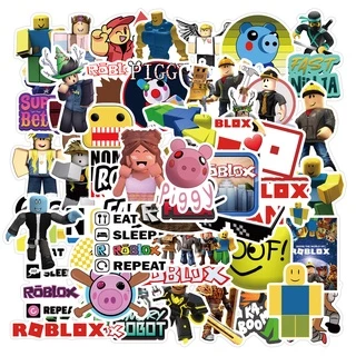 พร้อมส่ง!! roblox วิดีโอเกม 50แผ่น กันน้ำ สติ๊กเกอร์ ใช้ซ้ำได้ กระโปรงหลังรถ โทรศัพท์มือ Sticker