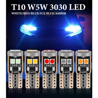 T10 รถซีดานรถจักรยานยนต์ W5W Canbus รถซีดานไฟภายใน 194 501 6SMD 3030 ไฟ LED เครื่องมือหลอดไฟลิ่มรถยนต์ไฟเพดานแดชบอร์ด