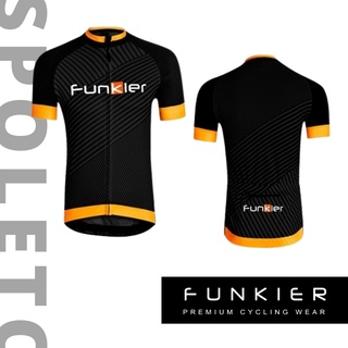 เสื้อจักรยานแขนสั้นผู้ชาย Funkier J-794 SPOLETO สีดำ