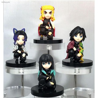 Chamaa ของสะสม โมเดลการ์ตูน ดาบพิฆาตอสูร ท่านั่งยอง ขนาด 7ซม. (ไม่มีกล่อง)