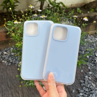 🔥เคสกำมะหยี่มีโลโก้ สีฟ้าอ่อน ใช้สำหรับเคสมือถือ i13 mini Pro Promax,7 8 plus,SE2,X XR XSmax,11 Pro Max,12 mini Pro Max🔥