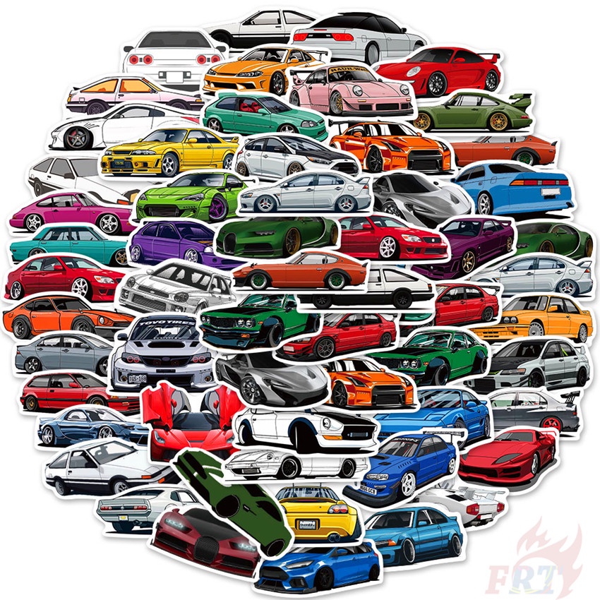 50Pcs/Set ❉ HellaFlush SuperRun Supercar & Hot Rod Series 03 - JDM Racing Cars สติ๊กเกอร์ ❉ DIY Fashion Mixed Waterproof Doodle Decals สติ๊กเกอร์