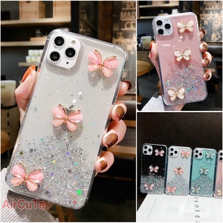 เคส OPPO Reno7 Z A54 A16 A15  A31 A93 A53 A33 A9 A5 2020 A92 A52 A15S A12 A7 A5S A3S A1K Reno5 4G Reno8 Z 5G Three Butterfly Crystal Flash Soft Case