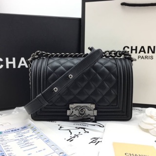 ❌Sale4990ใบเดียว❌Chanel Boy So black Grad original  Size 20CM  free box set