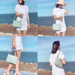 กระเป๋าผู้หญิง สี​ Baby Blue PU นุ่มนิ่ม