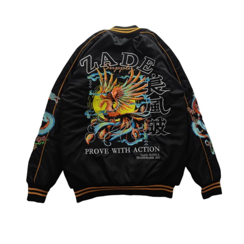 Hitam Varsity Jacket สีดํา SUKAJAN Premium Mens Varsity Jacket สีดํา SCOTPUMA Nascar Varsity Basebal