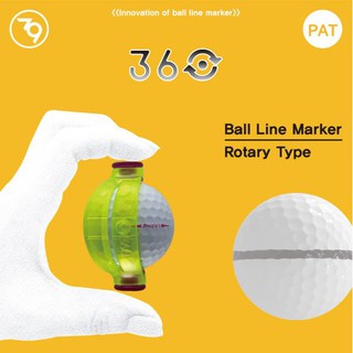 ที่ขีดลูกกอล์ฟแบบ 360 องศา Love Green - BIRDIE 79 Ball Line Marker Rotary Type